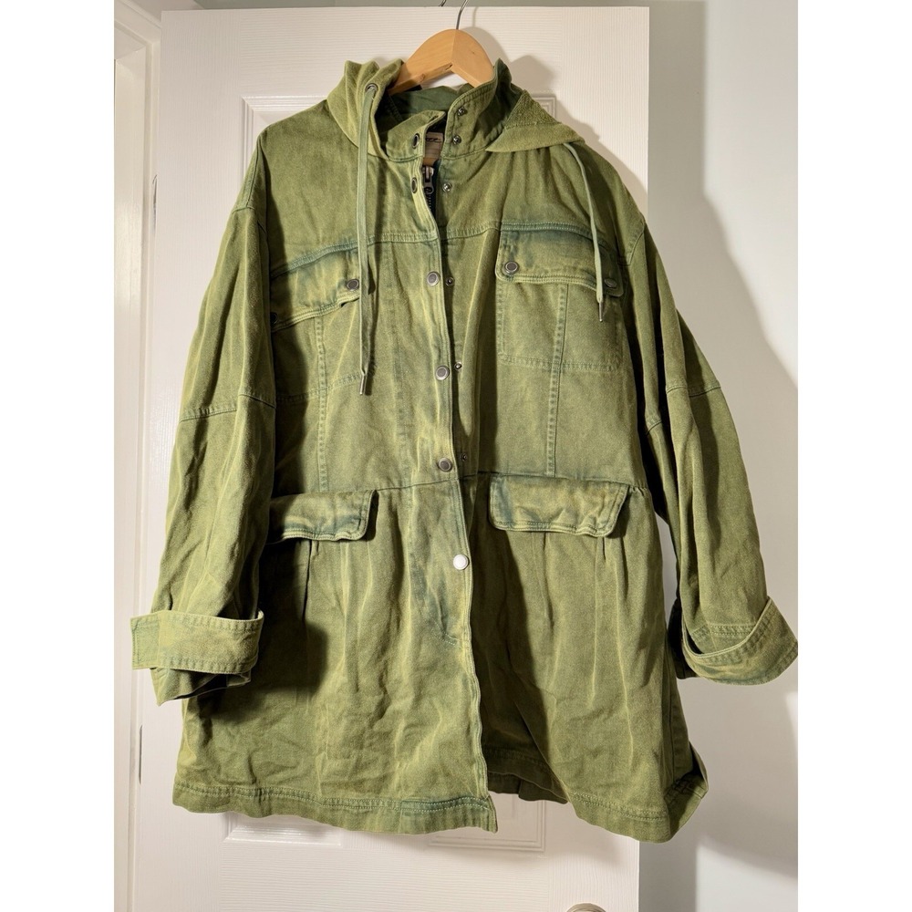 We The Free Utility Jacket Sz XS Oversized Army Anorak Hobo Boho Rugged - Picture 2 of 10